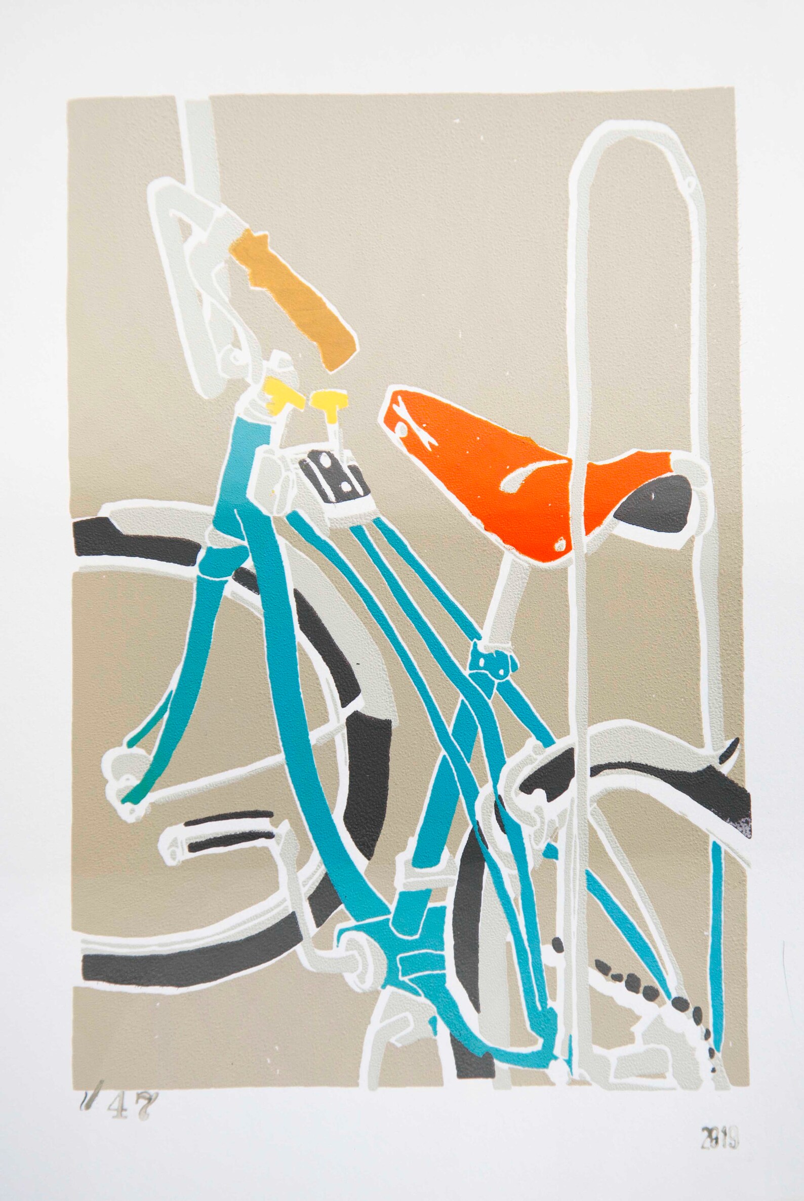 kunstdruck fahrrad