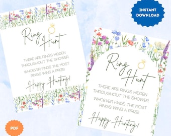 Ring Hunt Spiel - Wildblumen - Instant Download - PDF