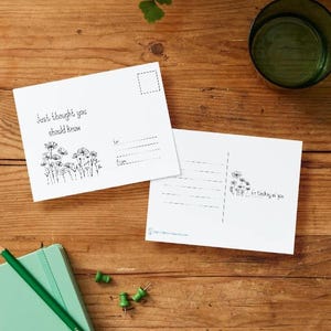 Thinking of You - Blumen - Herunterladbare Postkarte