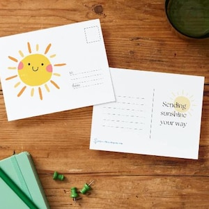 Enviando sol - Postal descargable