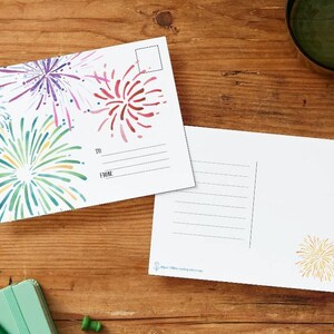 Herunterladbare Feuerwerk Postkarte