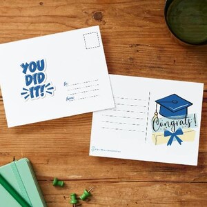 Cartão postal para download de parabéns pela formatura - Cartão de comemoração digital para novos formandos