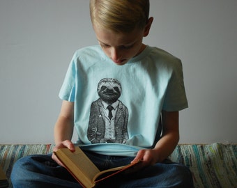 Sloth Childrens Shirt - Sloth Shirt - Kids Gift - Gift for Kids - Childrens Clothing - Animal Art - Kids Animal Shirt Sloth T-shirt