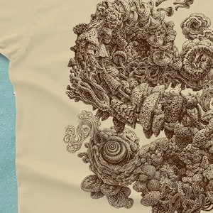 Men's Mushroom T-shirt - Men's Graphic Tee - Nature Tshirt - Mushroom Drawing - Mushroom Art  - Mushroom Tshirt - Men's Clothing