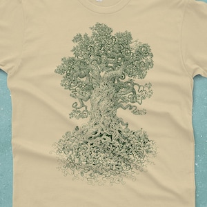 Camiseta con árbol retorcido para hombre - Camiseta gráfica para hombre - Árbol de la vida de Scatterbrain Tees