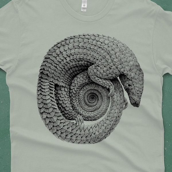 Pangolin T-Shirt Gift - Men's Pangolin Shirt - Animal Shirt - Optical Illusion Tee - Men's Graphic Tee - Animal Gift - Scatterbrain Tees