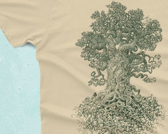 Camisa de árbol - Camiseta de árbol retorcido - Camiseta gráfica para hombre - Árbol de la vida - Camisetas Scatterbrain - Regalos geniales