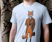 Dapper Fox T-shirt - Stylish Fox Shirt - Original Fox Art - Fox in Suit - Men's Animal Shirt - Husband Gift - Fox Shirt
