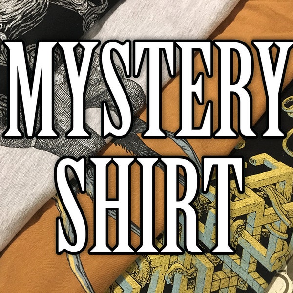 SALE SHIRT Camicia misteriosa - Camicia da uomo - Articoli in saldo Sconto Camicia divertente Regali divertenti Borsa da presa Scatterbrain Tees Maglietta misteriosa Saldi