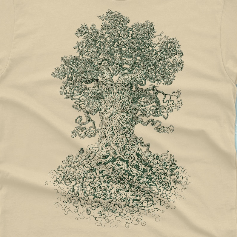 Tree Shirt Gnarled Tree Tshirt Men's Graphic Tee Tree of Life Scatterbrain Tees Cool Gifts image 8