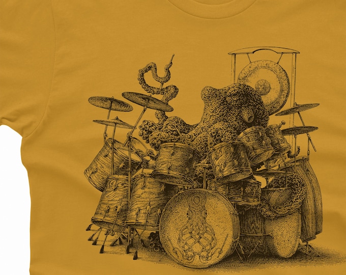 Octopus Playing Drums Shirt - Octopus Men's Shirt - Octopus T-Shirt Gift - Drummer Gift - Octopus Shirt - Drum Player Shirt - Drummer Shirt