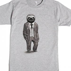 Sloth Shirt Mens Shirts Sloth T Shirt Birthday Gift Graphic Tee Funny Shirt Boyfriend Gift Brother Gift Stylish Sloth Mens Shirt image 5