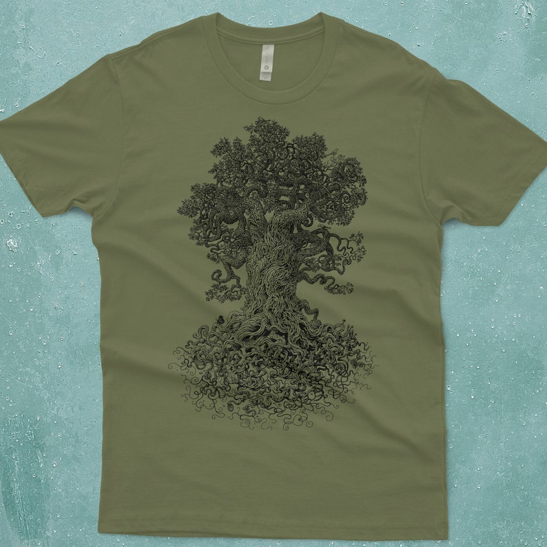 Tree Shirt Gnarled Tree Tshirt Men's Graphic Tee Tree of Life Scatterbrain Tees Cool Gifts image 7