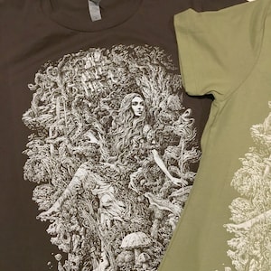 Mother Nature&#39;s Daughter Women&#39;s Shirt - A beautiful woman in a tranquil forest