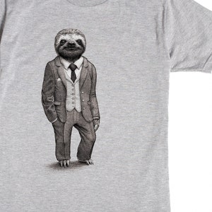 Sloth Shirt Mens Shirts Sloth T Shirt Birthday Gift Graphic Tee Funny Shirt Boyfriend Gift Brother Gift Stylish Sloth Mens Shirt image 2