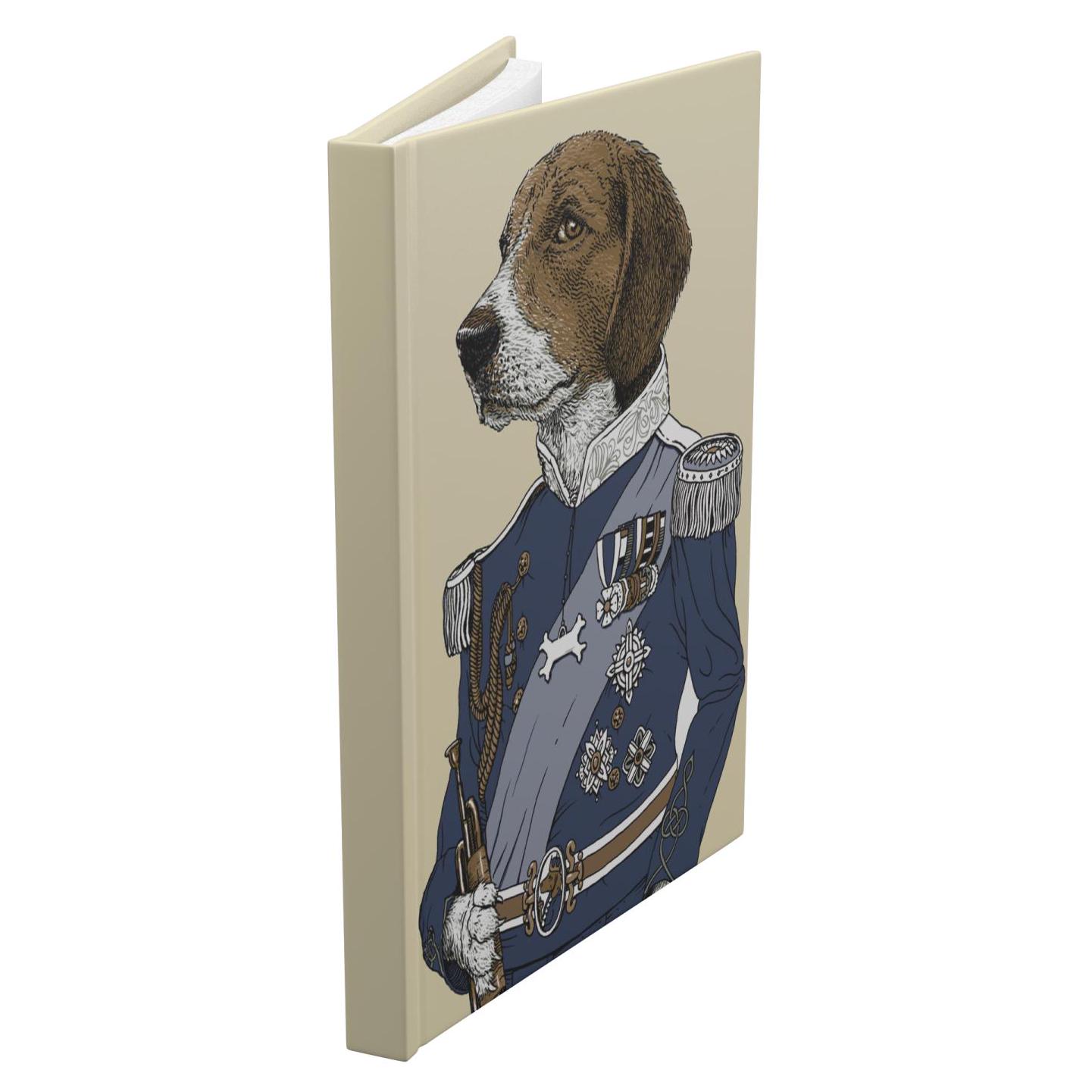 Beagle Notebook Regal Beagle Hard Bound Journal, Royal Military Dog Diary, Cute Beagle ...