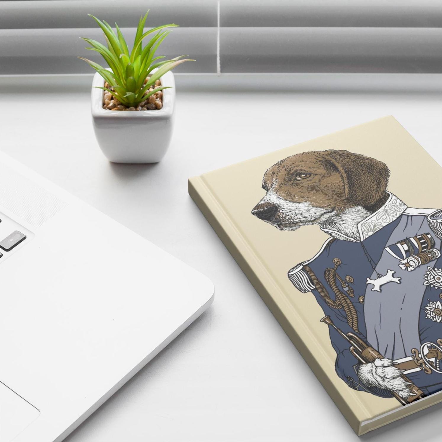 Beagle Notebook Regal Beagle Hard Bound Journal, Royal Military Dog Diary, Cute Beagle ...