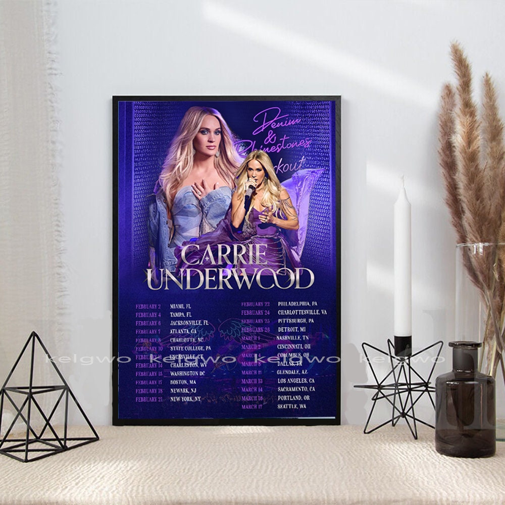 Carrie Underwood Denim And Rhinestones 2023 Tour Poster