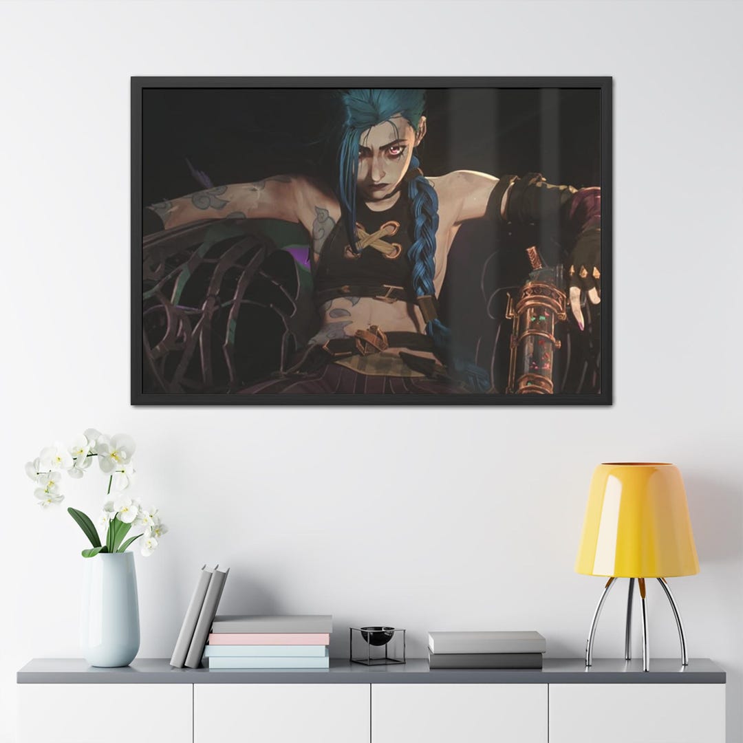 Arcane Jinx Framed Poster, League of Legends Wall Art, Gaming Room ...