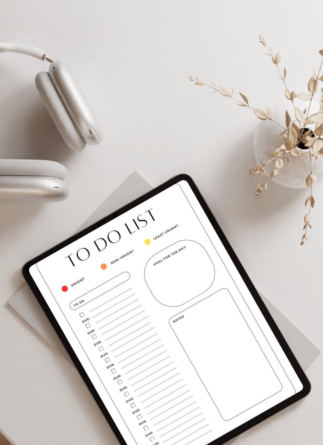 Simple Organized to Do List, Printable File, Easy Reuse and Flexible ...