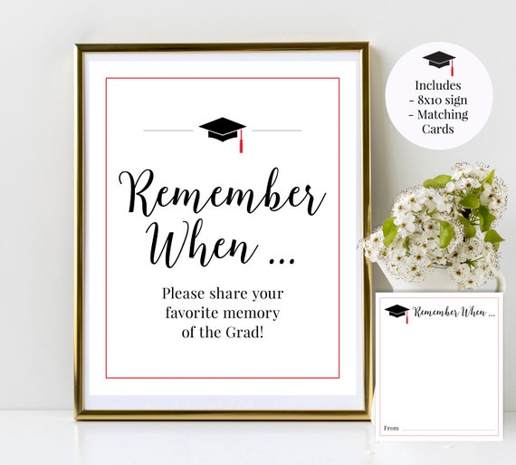 Favorite Memories of Grad Printable Graduation Sign and - Etsy