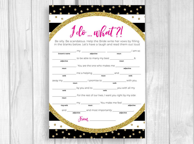 Help the Bride Write Her Vows Printable Bridal Shower Etsy Australia