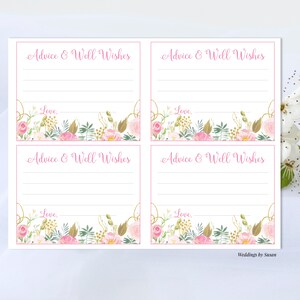 Please Leave Your Advice and Wishes 5x7, 8x10 Printable Bridal Shower ...
