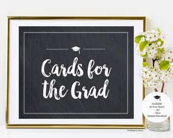 Graduation Party 5x7 or 8x10 Printable Chalkboard Sign, Cards for the Grad, Class of 2024, College or High School - Instant Download