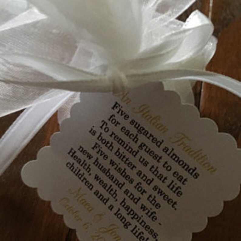 Printable Sheet of 12 Personalized Jordan Almond Poem Wedding Etsy