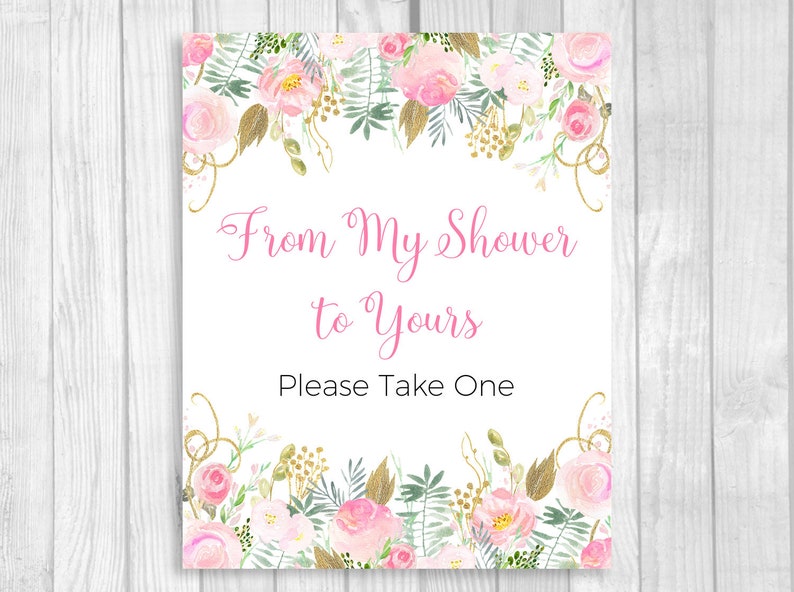 From My Shower to Yours Please Take One 5x7 8x10 Printable - Etsy