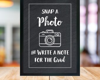 Write A Note Sign Example Snap a Photo and Write a Note Sign, Take a Photo Guestbook, Birthday ...