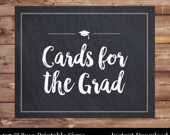 Graduation Party 5x7 or 8x10 Printable Chalkboard Sign, Cards for the Grad, Class of 2025, College or High School - Instant Download