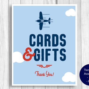Cards and Gifts 5x7, 8x10 Printable Boy's Airplane Birthday Party, Baby ...