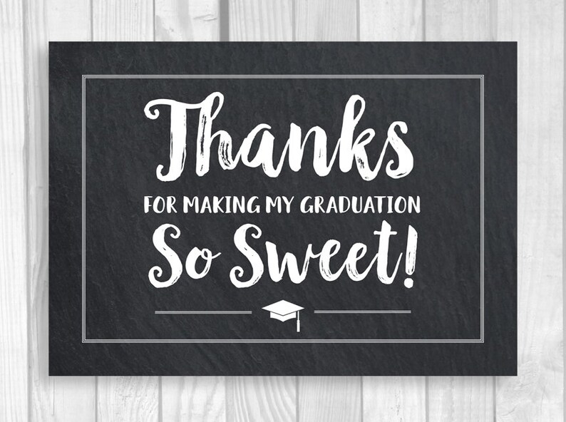 Thanks For Making My Graduation So Sweet 5x7 8x10 Printable | Etsy