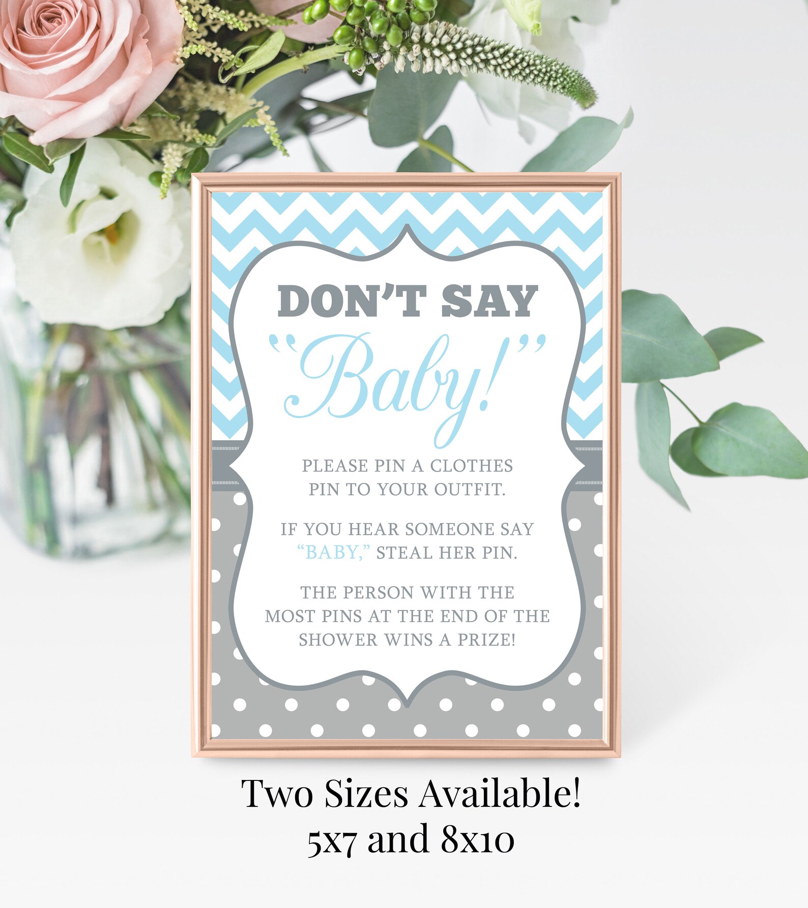 Don't Say Baby 5x7 or 8x10 Printable Clothes Pin - Etsy