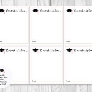 Favorite Memories of Grad Printable Graduation Sign and Matching Cards ...