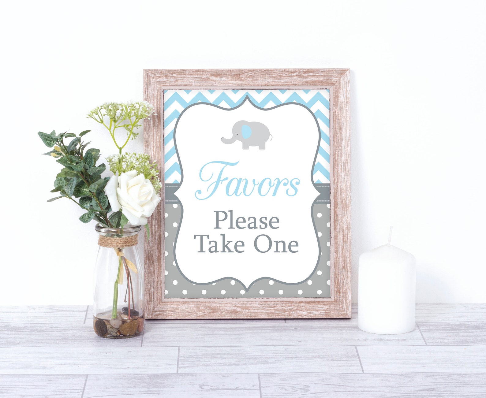 Favors Please Take One Printable 5x7 8x10 Elephant Baby | Etsy