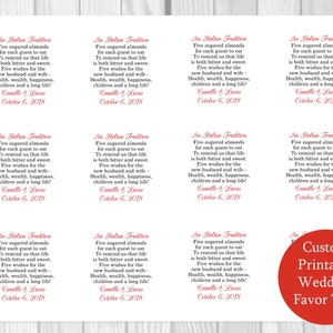 Custom Printable Sheet of Personalized Jordan Almond Poem - Etsy