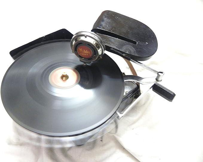 Shellac Player Antique Style Gramophone: Working Shellac Record Player, Rustic Home ...