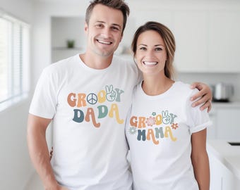 One Groovy Dude Family Matching Shirts, Groovy Mama Shirt, Groovy Dada Shirt, Two Groovy Shirt, Matching Family Shirts.