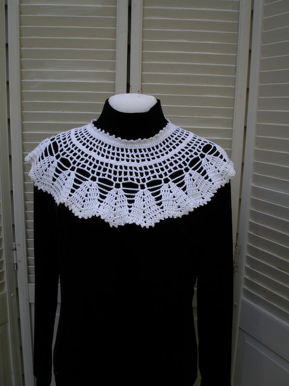 Crochet Lace Embroidered Collar RBG Dissent Colla… - image 7