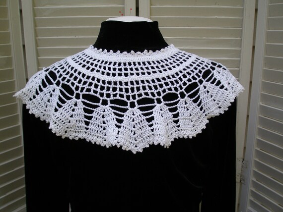 Crochet Lace Embroidered Collar RBG Dissent Colla… - image 2