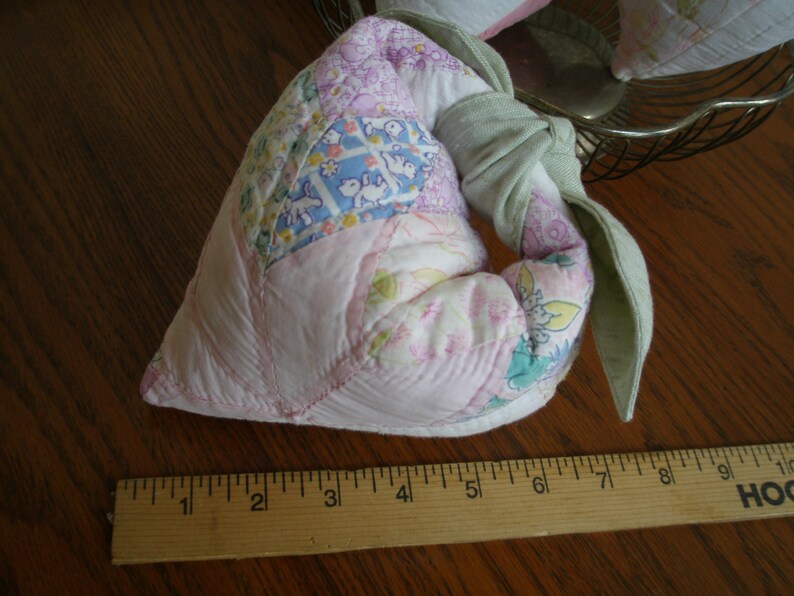 Old Quilt Dried Lavender Heart Sachet Patchwork Quilt Sachet Etsy