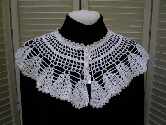 Crochet Lace Embroidered Collar RBG Dissent Colla… - image 8