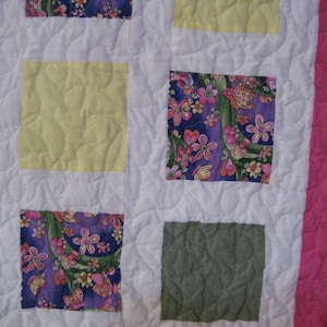 Pieced Twin Quilt New Old Stock Cotton Quilt Butterflies Patchwork Quilt Estate Sale Twin Quilt LAQ in the Ozarks!
