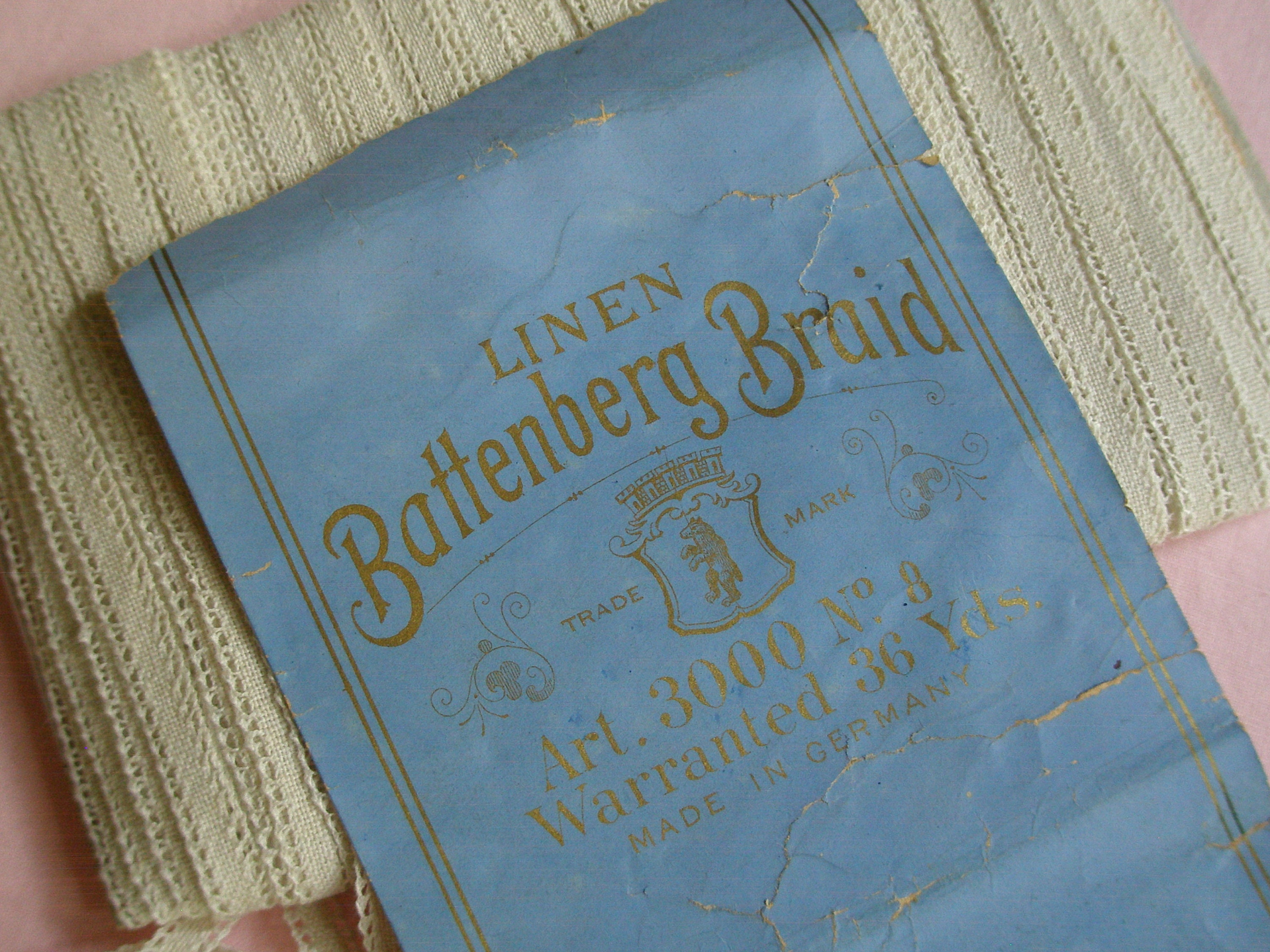 Antique Linen Trim Battenberg Braid Trim Germany Pure Linen | Etsy