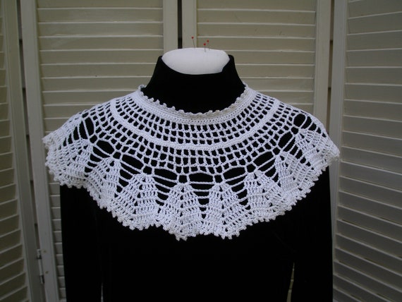 Crochet Lace Embroidered Collar RBG Dissent Colla… - image 9