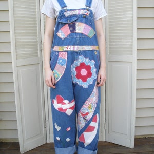 Quilter's Denim Overalls Quilt Patches Upcycle - Etsy