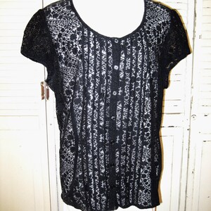 Vintage Lace Top Van Heusen Studio Lace Blouse XXL