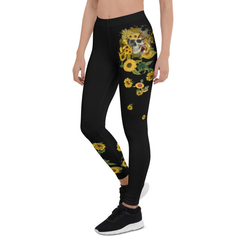 Sunflower Skull Leggings XS-XL